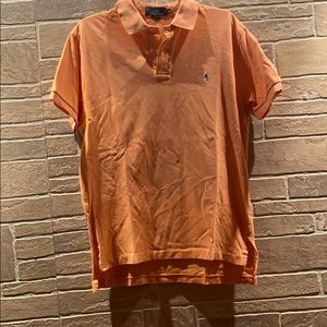 Men’s orange Ralph Lauren polo